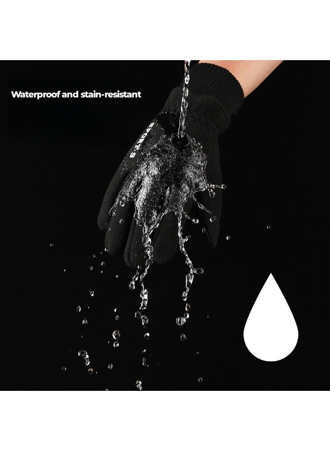 زوج واحد من القفازات الشتوية، قفازات دافئة مزودة بحماية لشاشات اللمس، مناسبة للرياضات الخارجية. مقاومة للماء، دافئة، مقاومة للرياح والبرد، للجنسين. مناسبة أيضاً للعمل، القيادة، ركوب الدراجات، المشي لمسافات طويلة، والأنشطة في الأجواء الباردة. مثالية لركوب الدراجات، الصيد، والجري. - Image 4